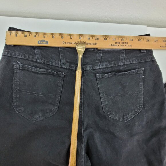 Vtg Lee Riders Jeans Womens 16 TALL Black High Rise Mom Stretch Heavyweight EUC - Picture 6 of 13